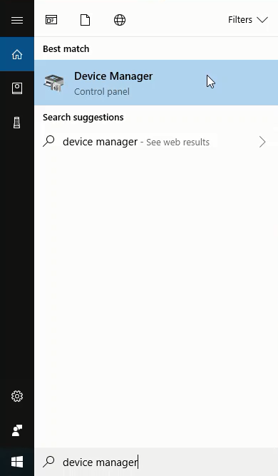 Find the Windows 10 Device Manager